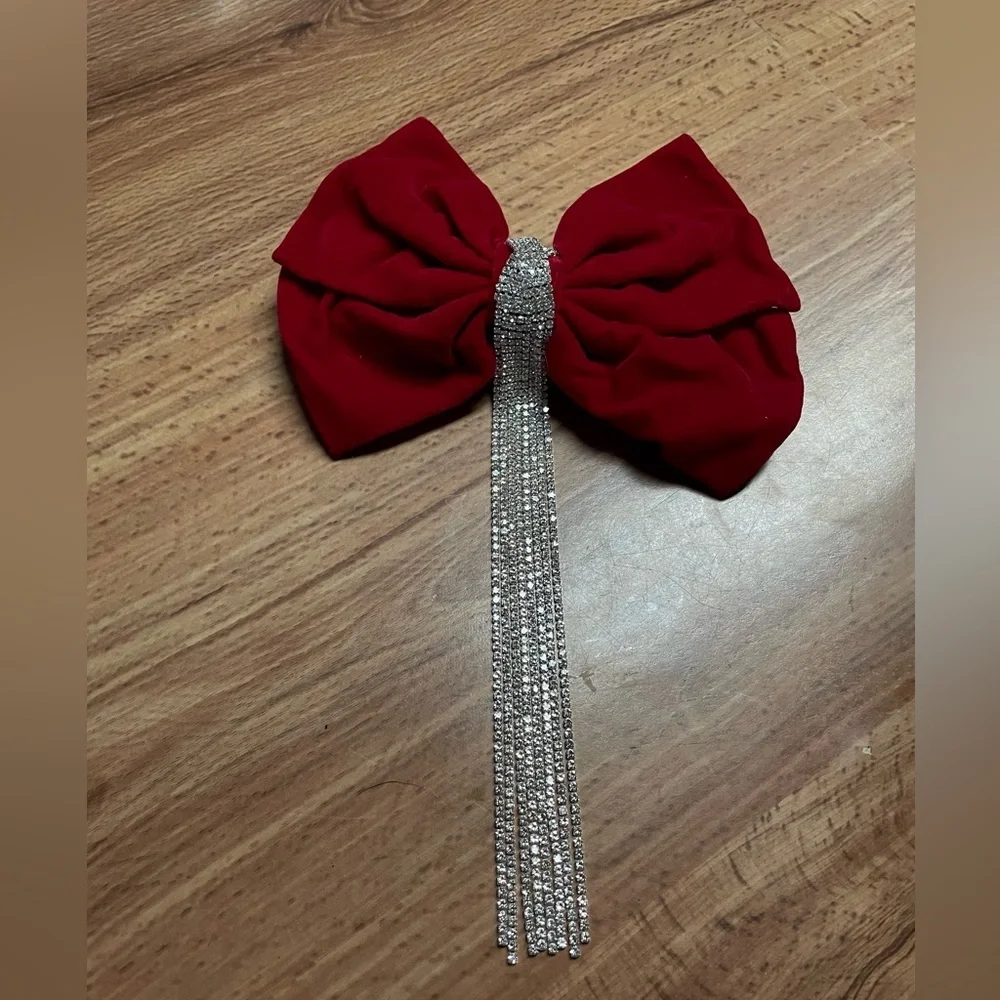 Oversized Velvet Bow French Barrette Hair Clip